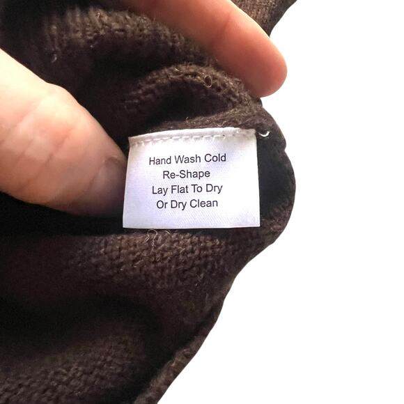 Jos. A. Bank Reserve Lambswool Shawl Collar Sweater XL Brown Tan Retail $150 - Picture 6 of 6